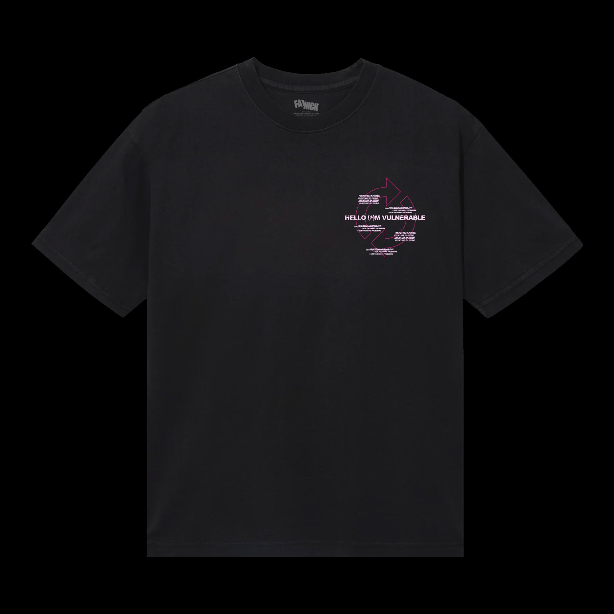 Life On Repeat Black Tee
