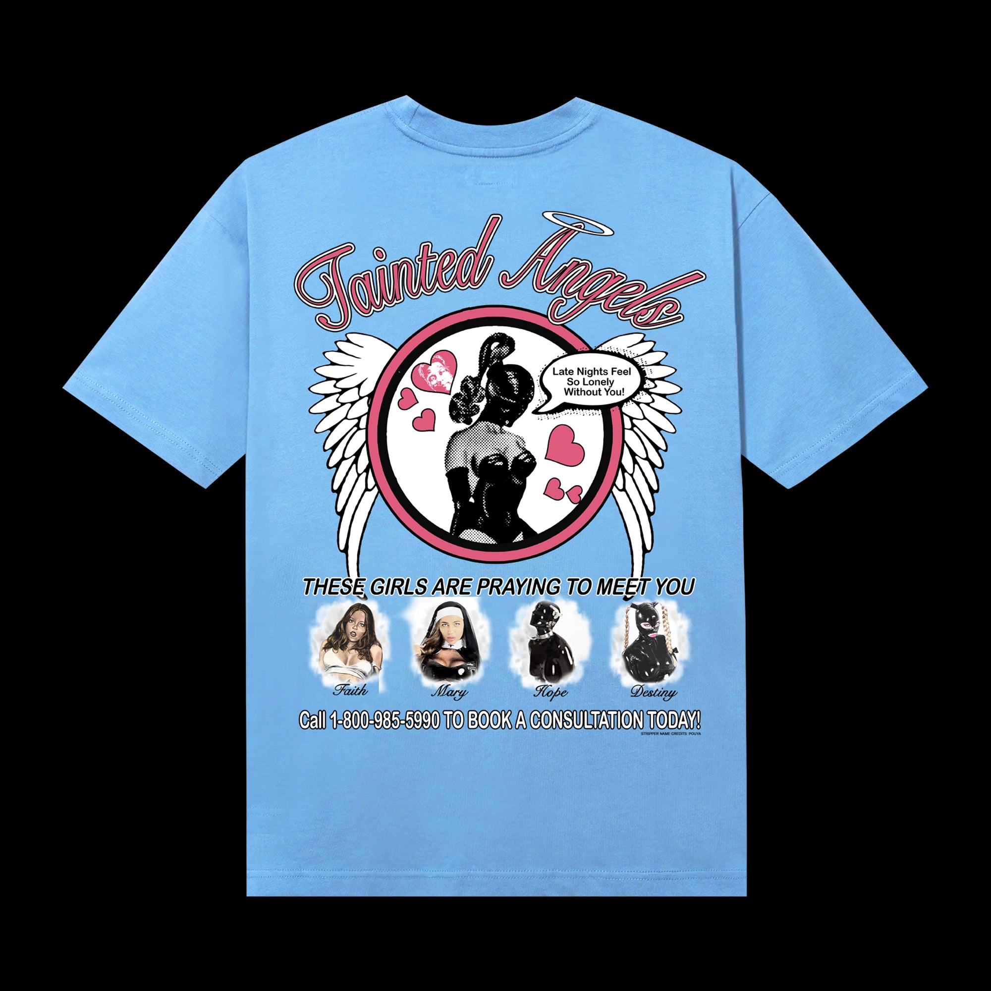 Tainted Angels Light Blue Tee