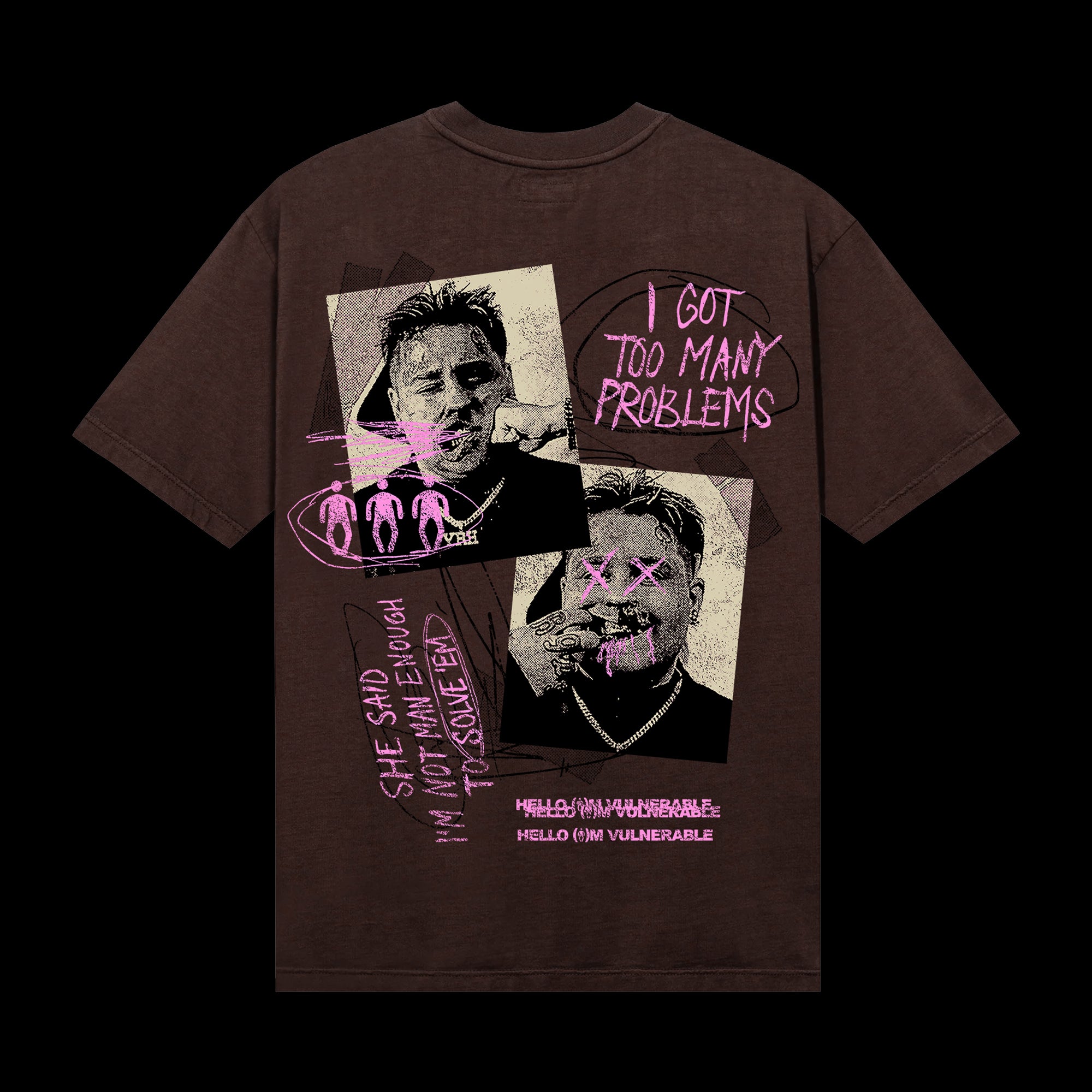 Too Many Problems Brown Tee