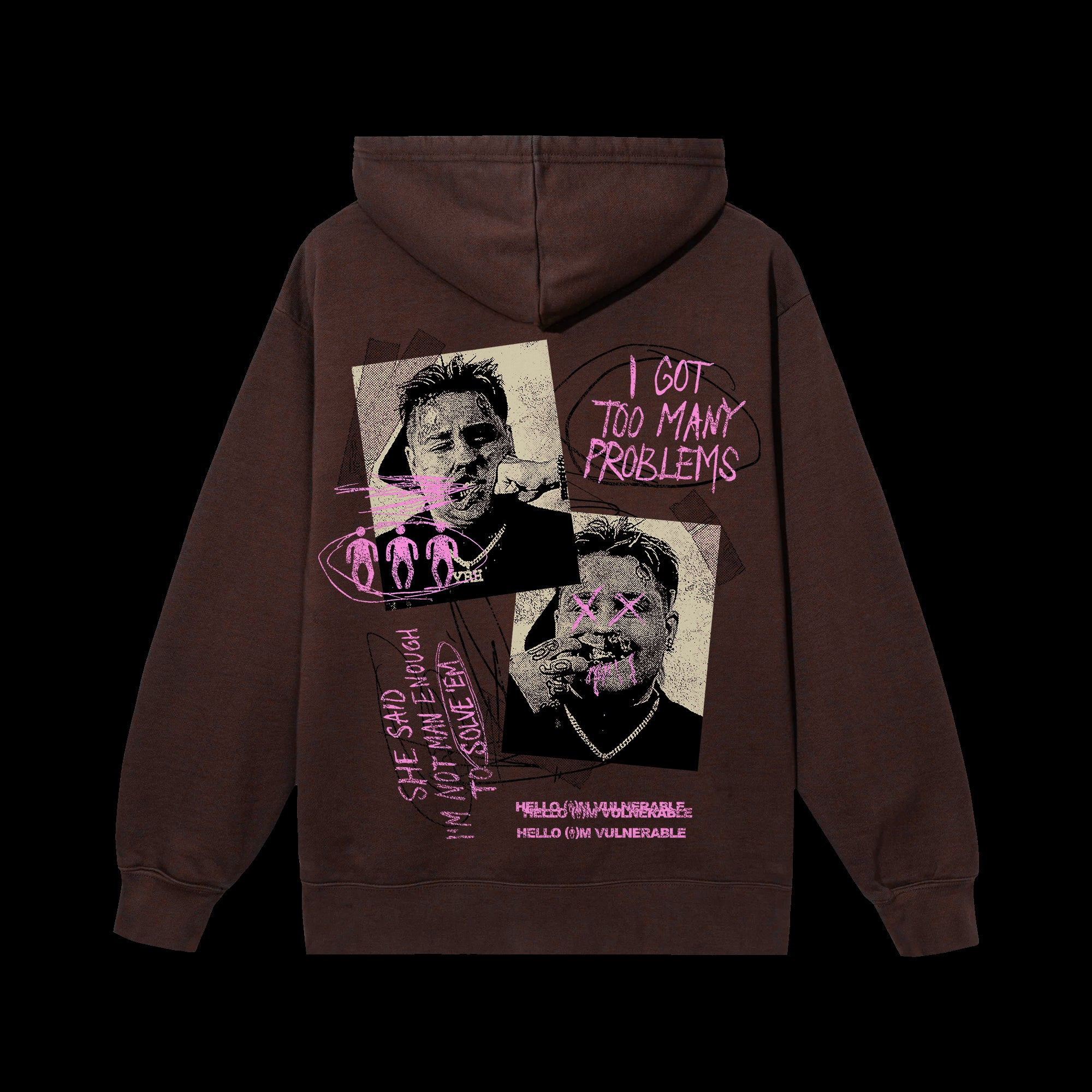 Too Many Problems Brown Hoodie