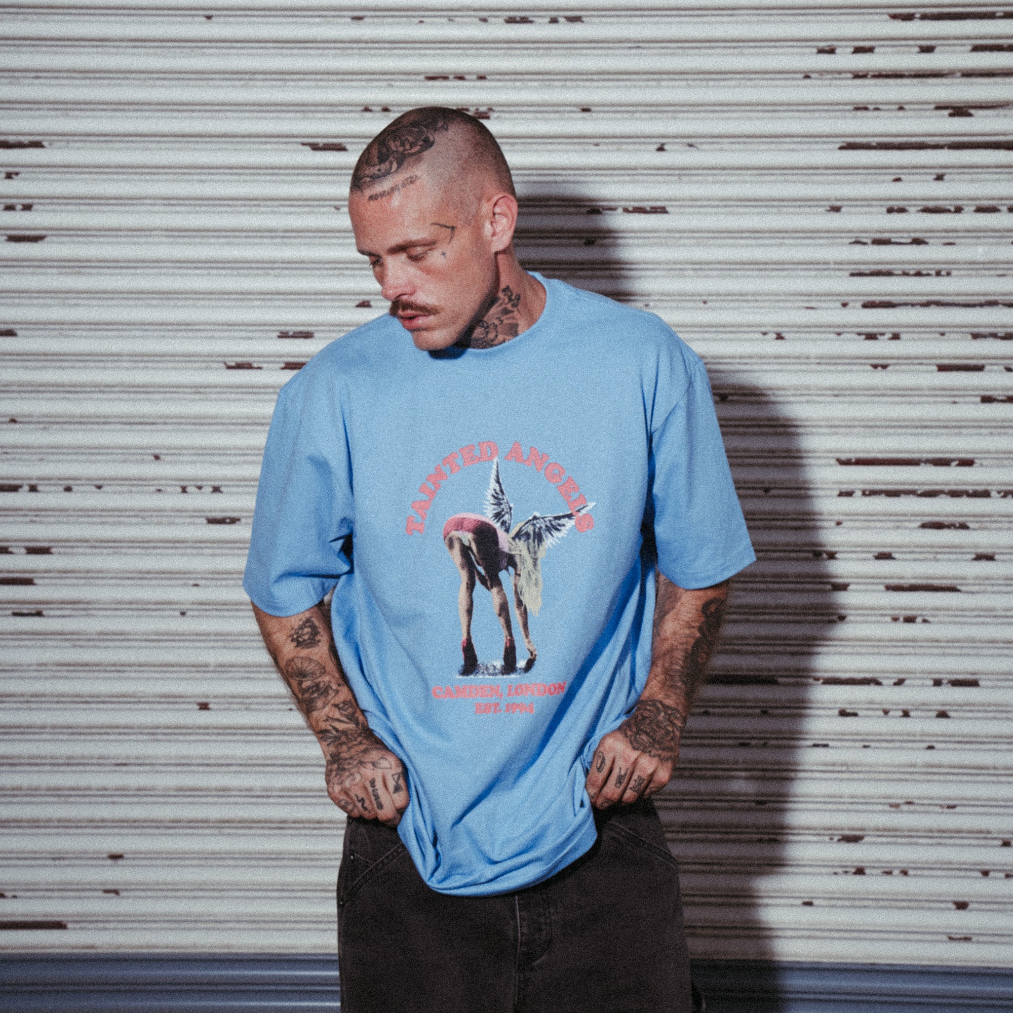 Tainted Angels Light Blue Tee
