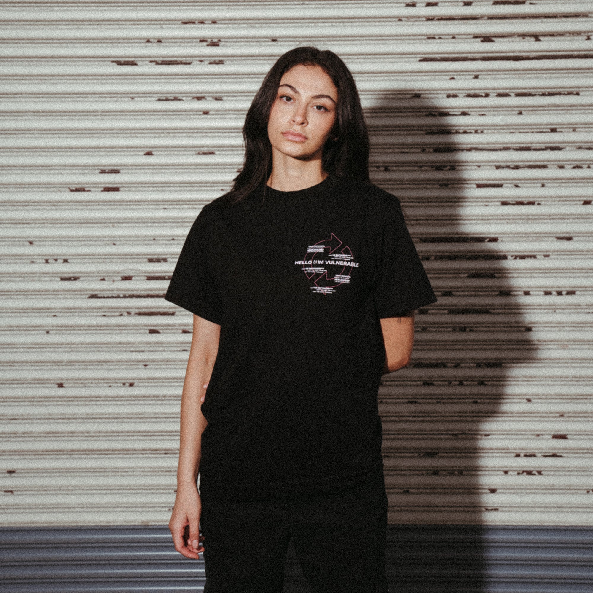Life On Repeat Black Tee