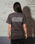 Late Nights Grey Tee