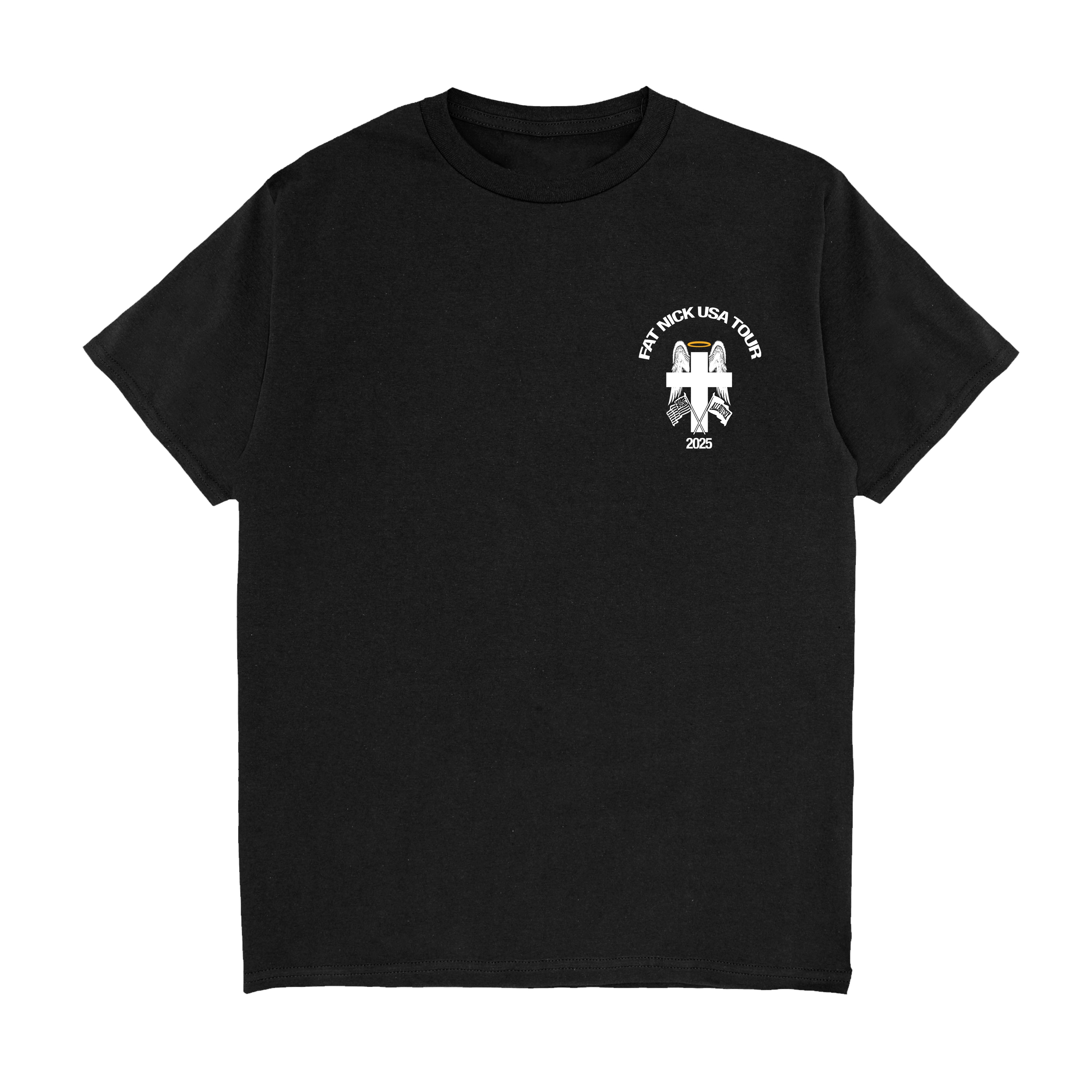 USA 2025 Tour T-Shirt (Black) – Fat Nick Store